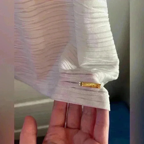 Calvin Klein white work blouse - Picture 2 of 4